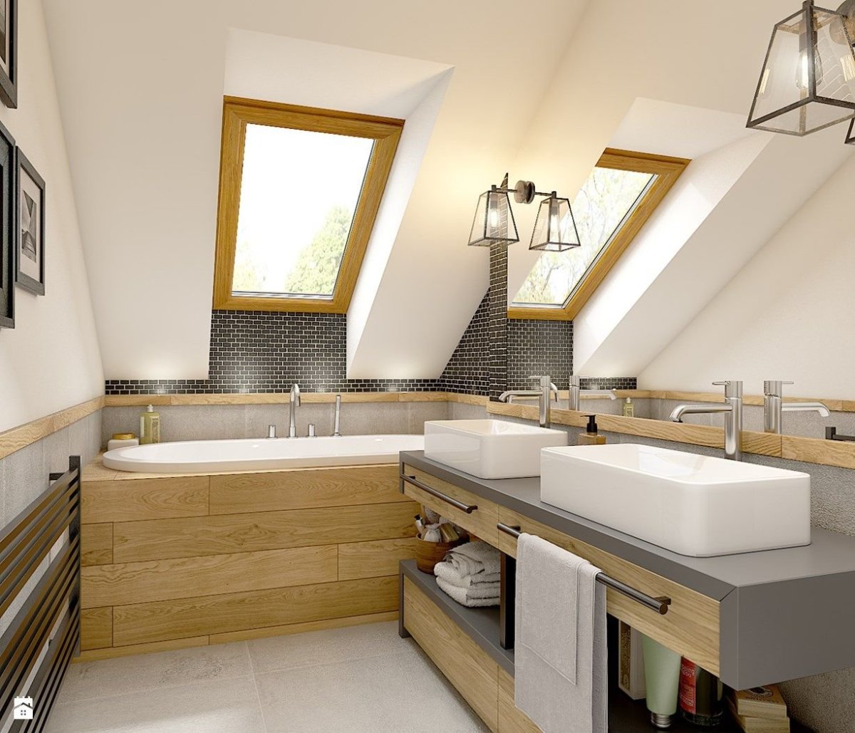Ванная на мансарде