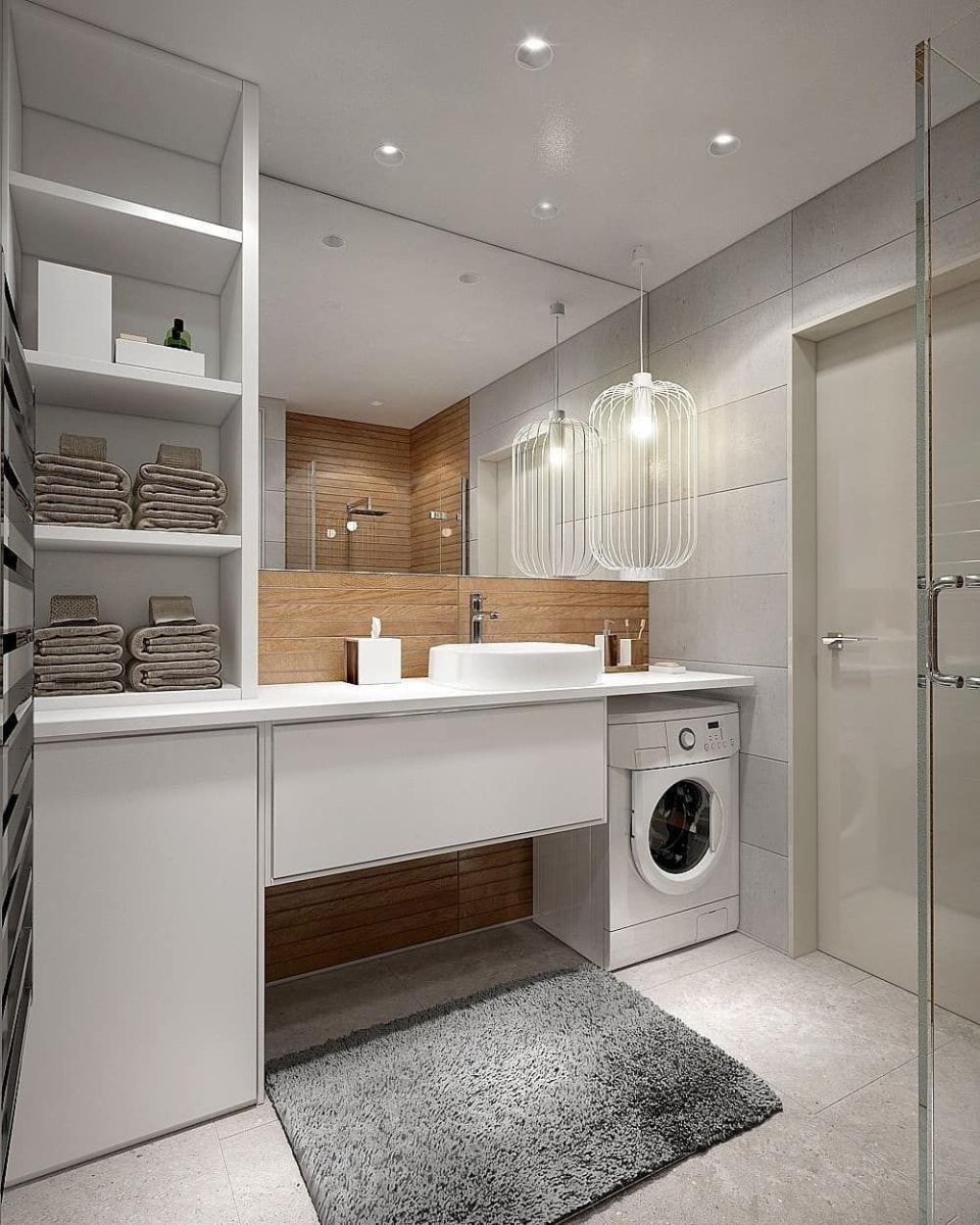 Ванная комната со шкафом