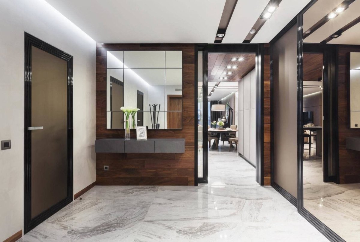 Зеркала в интерьере гостиной