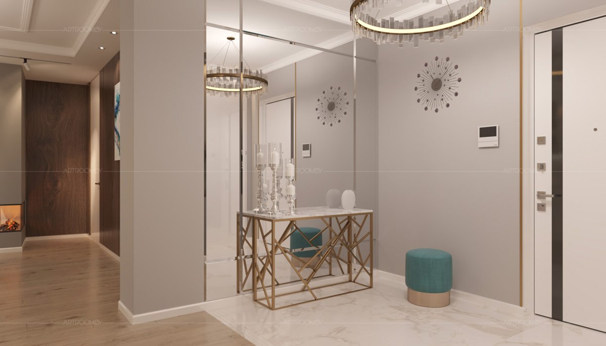 Расположение зеркала в прихожей