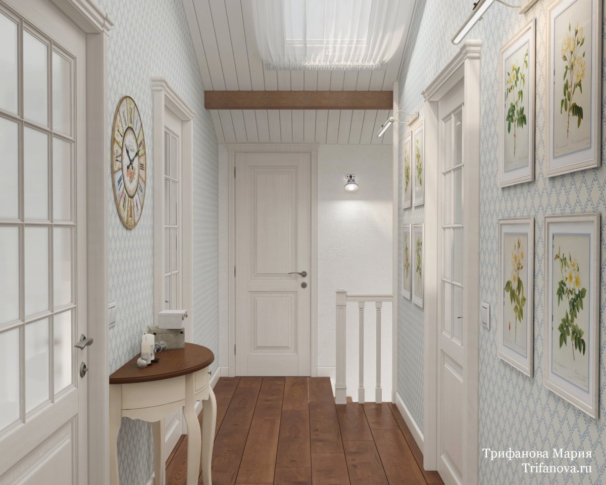 Прихожая в стиле Прованс в доме