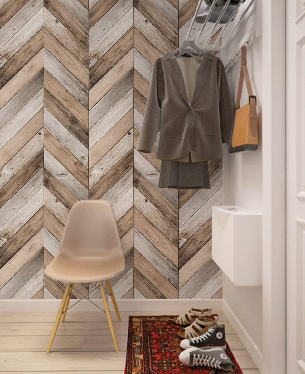 Ламинат на стену в прихожей