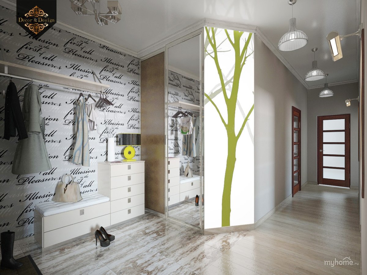 Декорирование коридора в доме престарелых