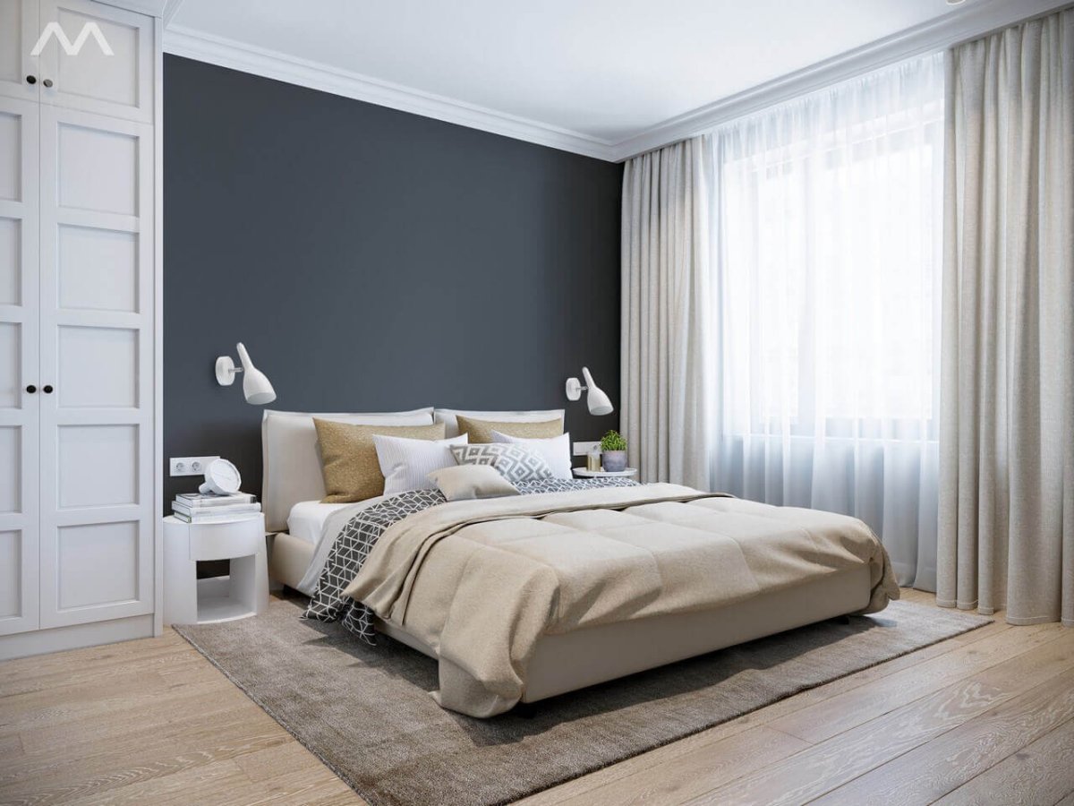 Светильники над кроватью в спальне