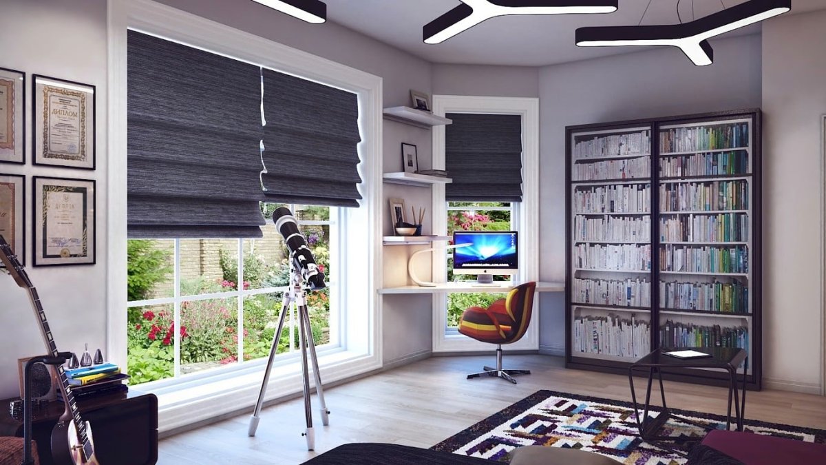 Римские шторы в комнату подростка