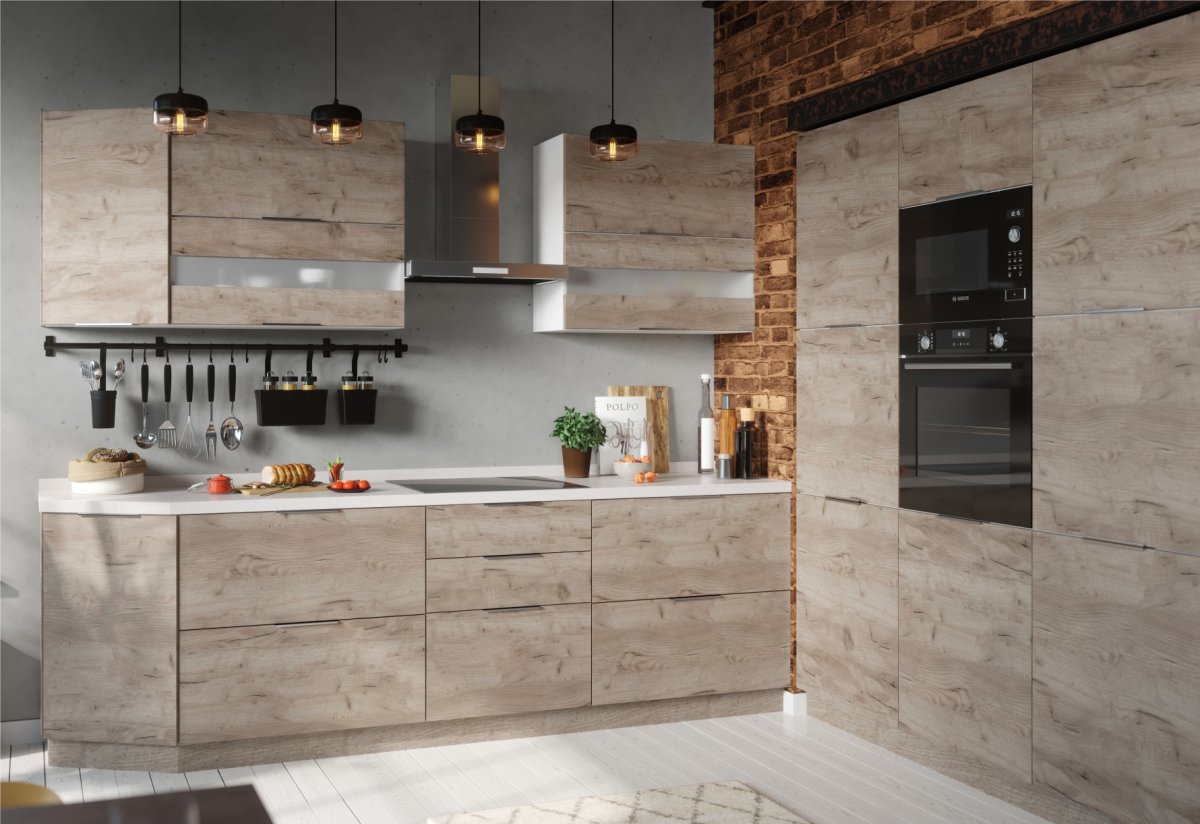 Эггер дуб Галифакс белый кухня