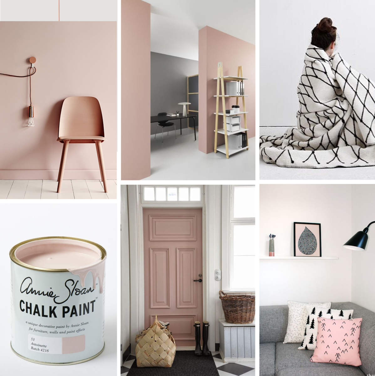 Розовый Скандинавский интерьер