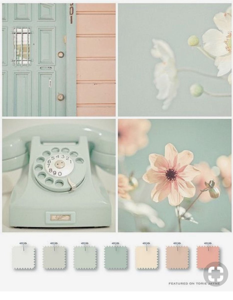 Пастельная палитра цветов для интерьера