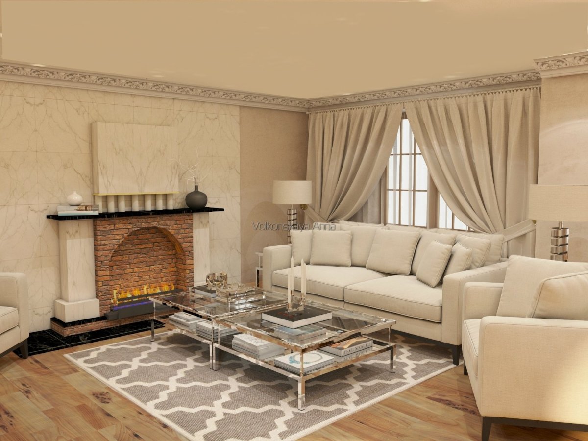 Обои для зала в частном доме