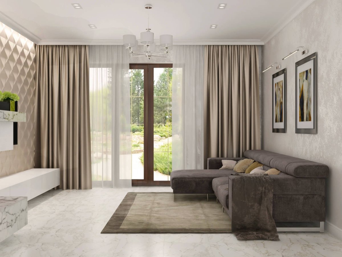 Интерьер эконом гостиной