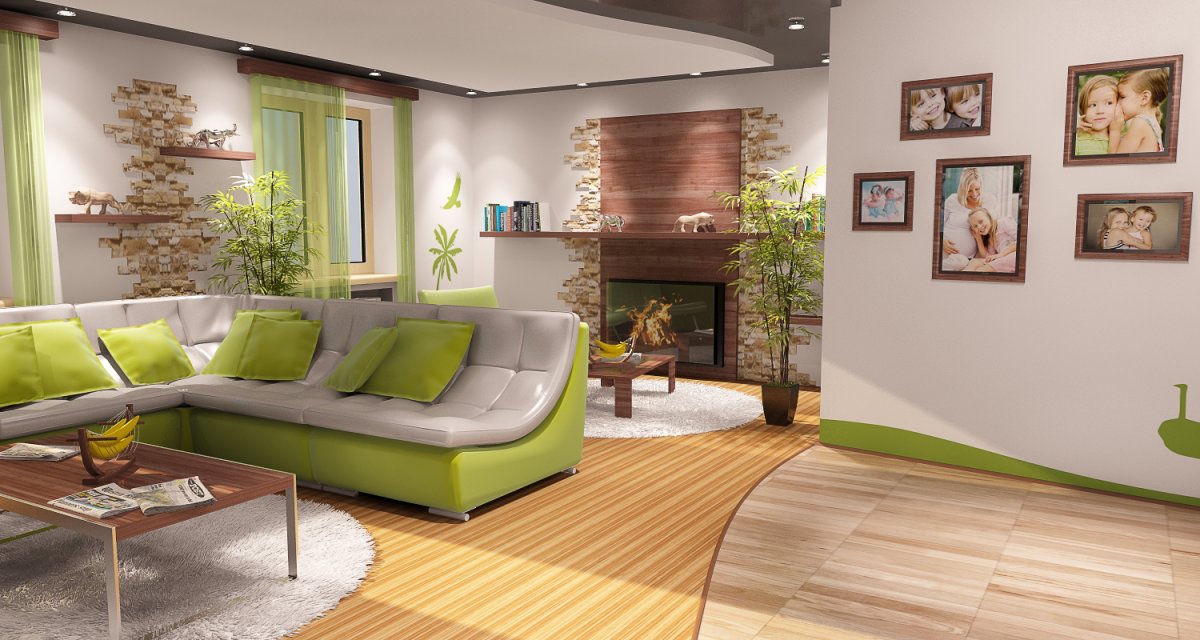 Фотообои для зала в частном доме