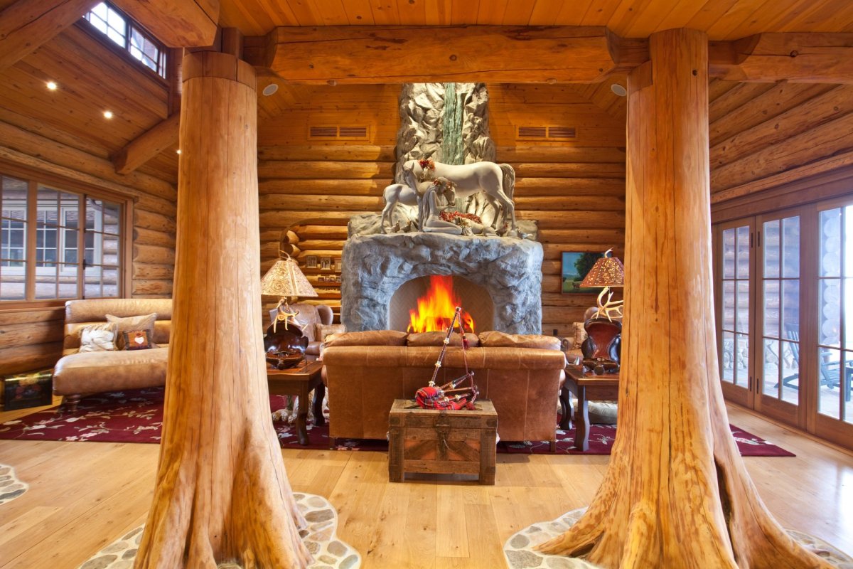 Камин в деревянном доме