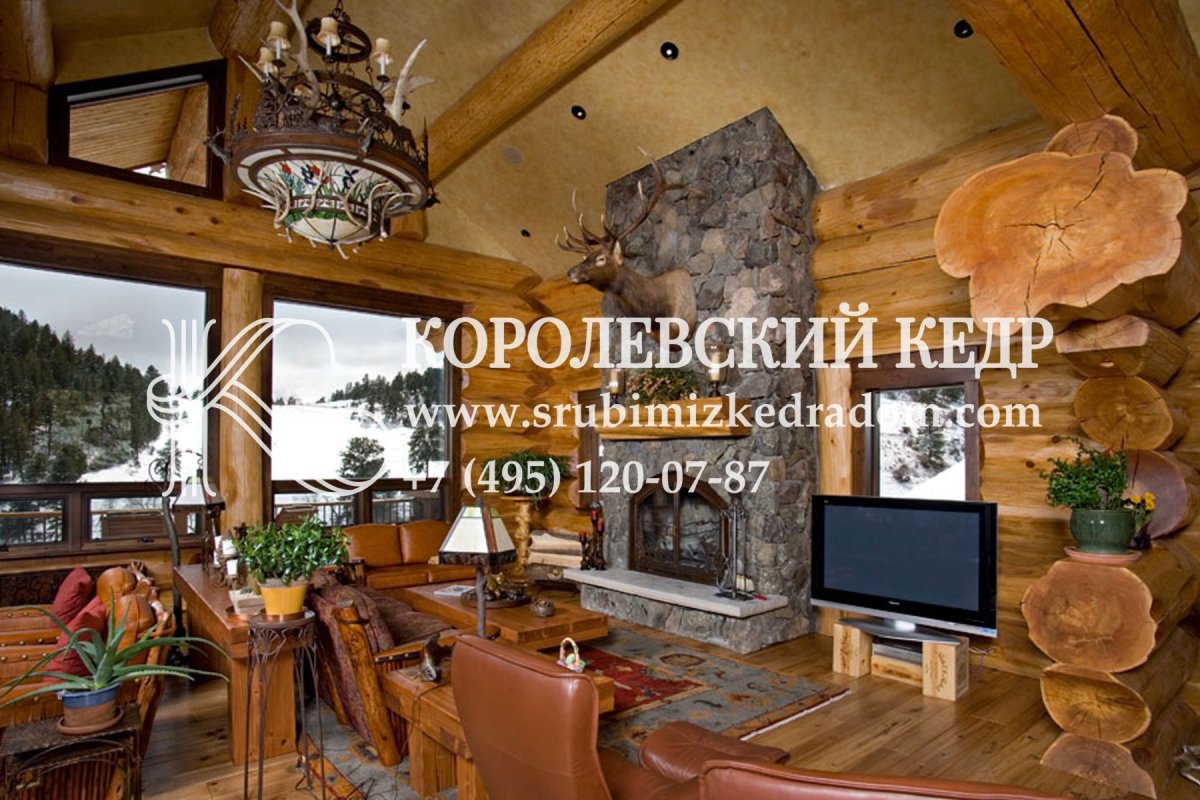 Интерьер Шале дикий сруб