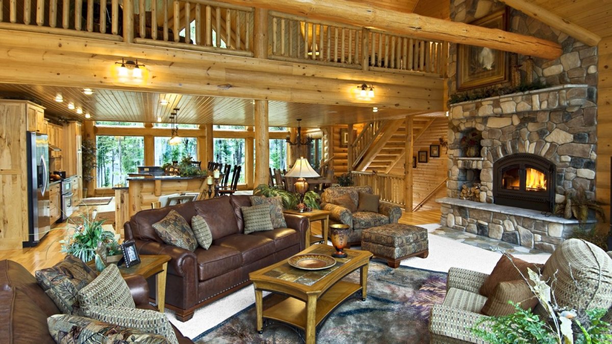 Интерьер канадских деревянных домов