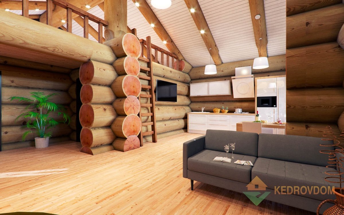 Оцилиндрованное бревно кедр