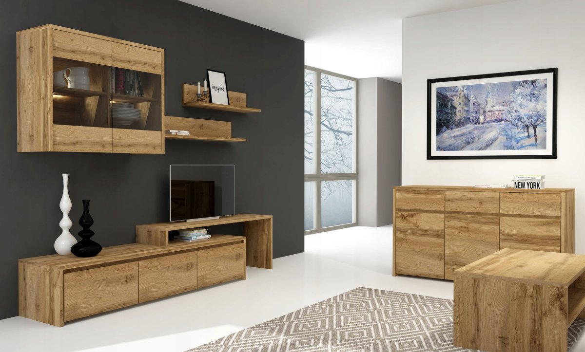 Шкаф дуб крафт золотой