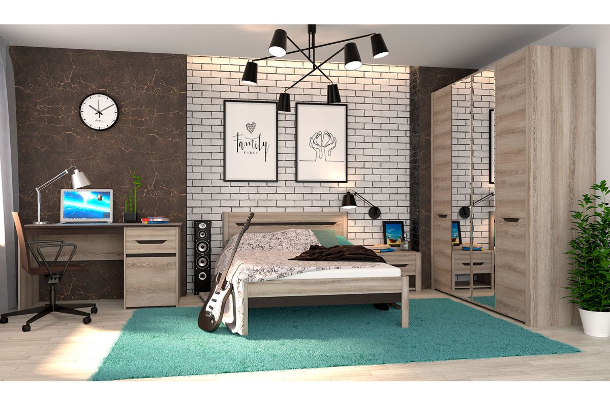 Детская с коричневой мебелью