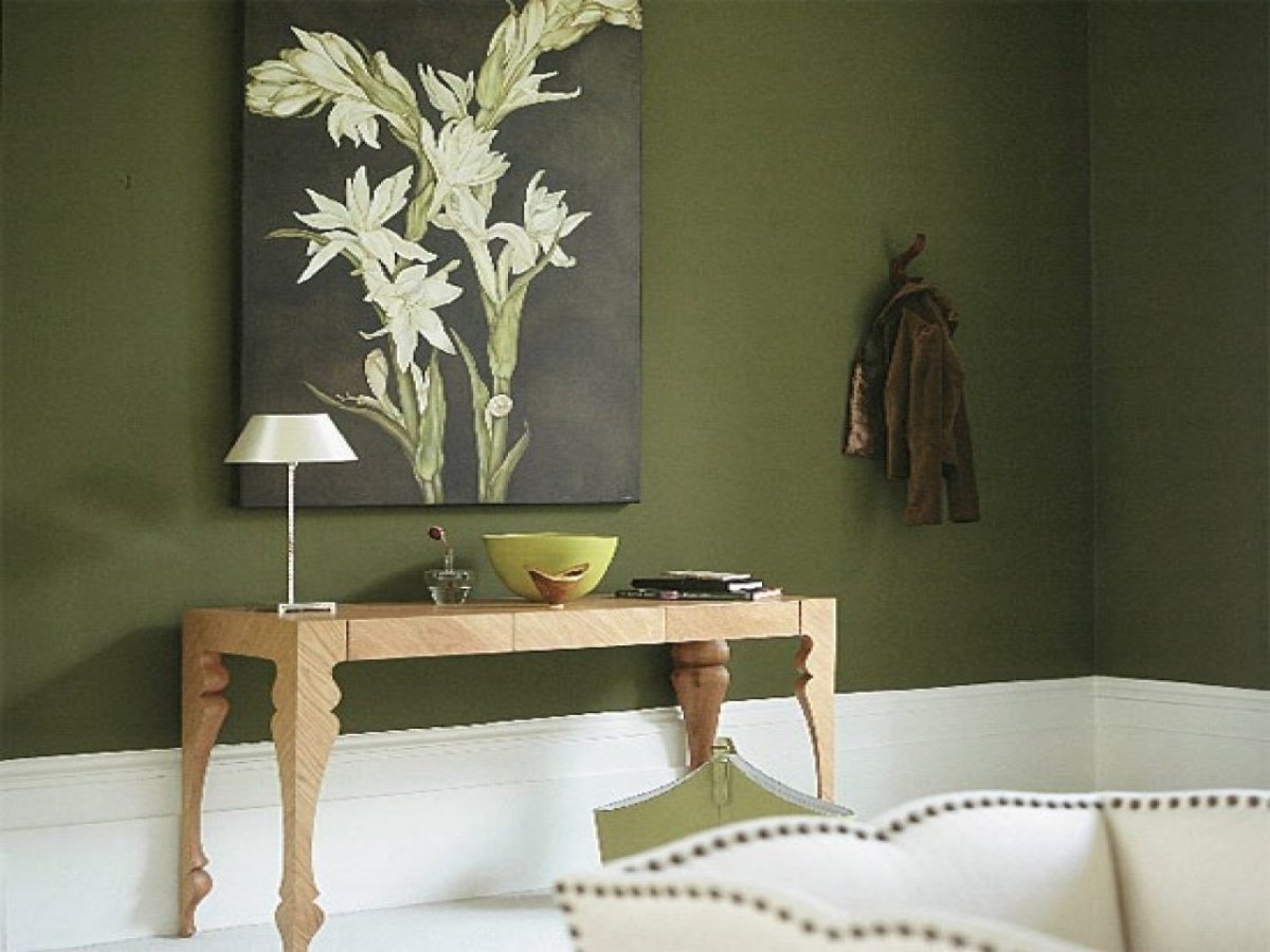 Хаки в интерьере. Декоративная штукатурка оливкового цвета в интерьере. Болотный цвет в интерьере. Оливковые стены.
