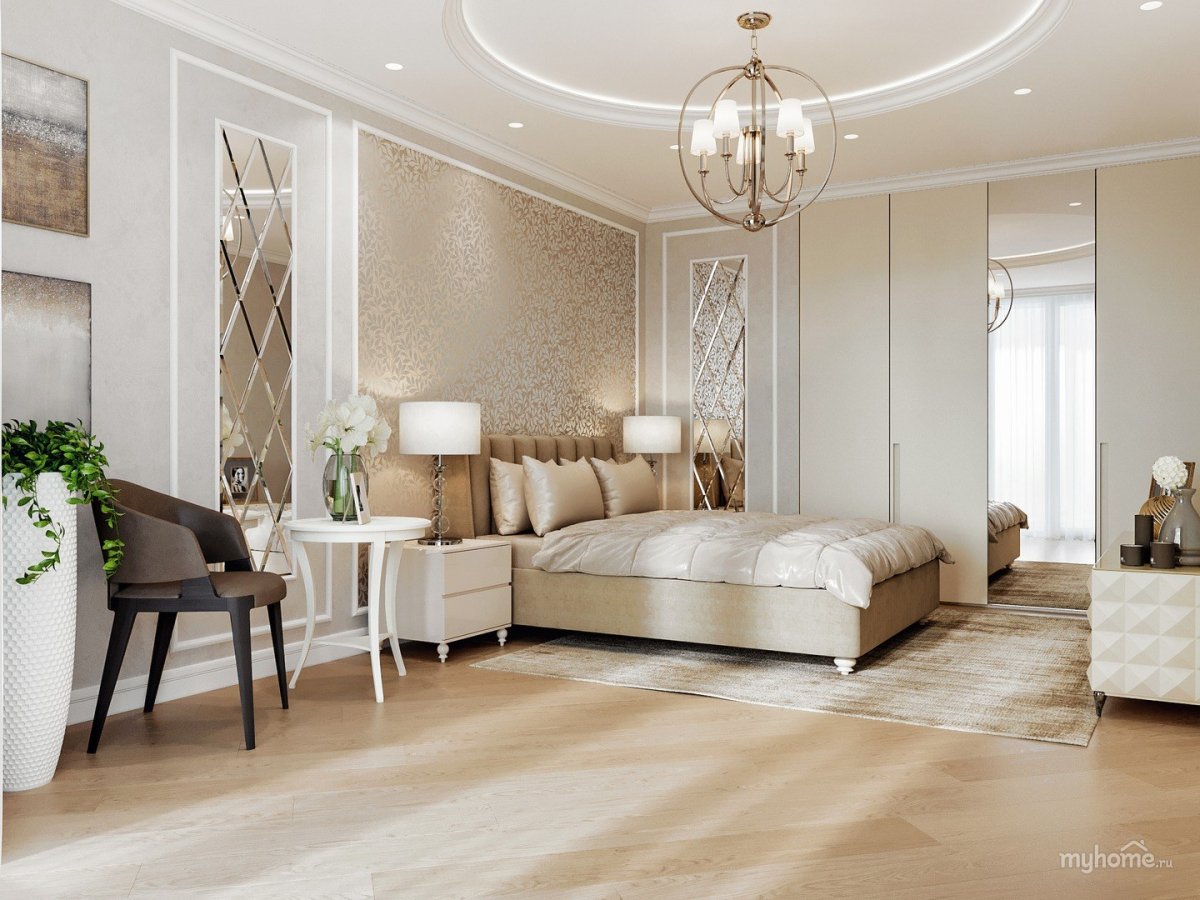 Бежевый цвет в интерьере гостиной