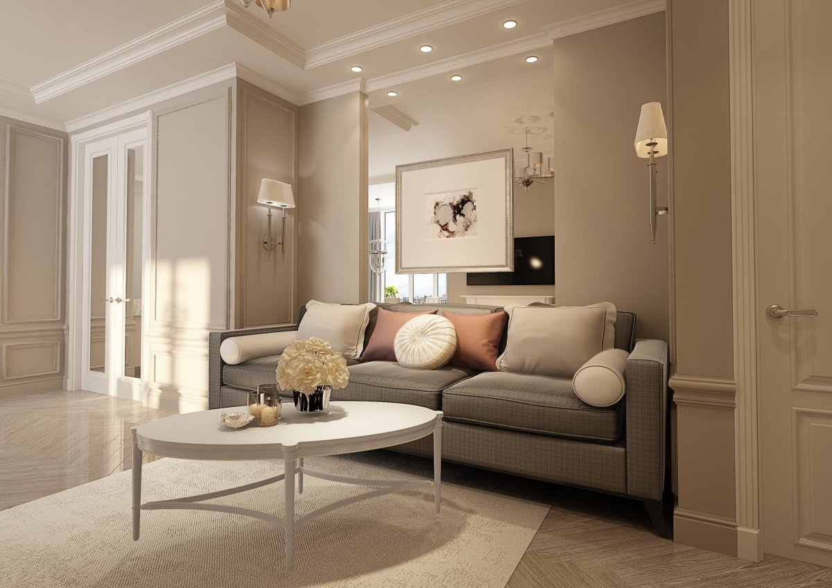 Бежевая стена