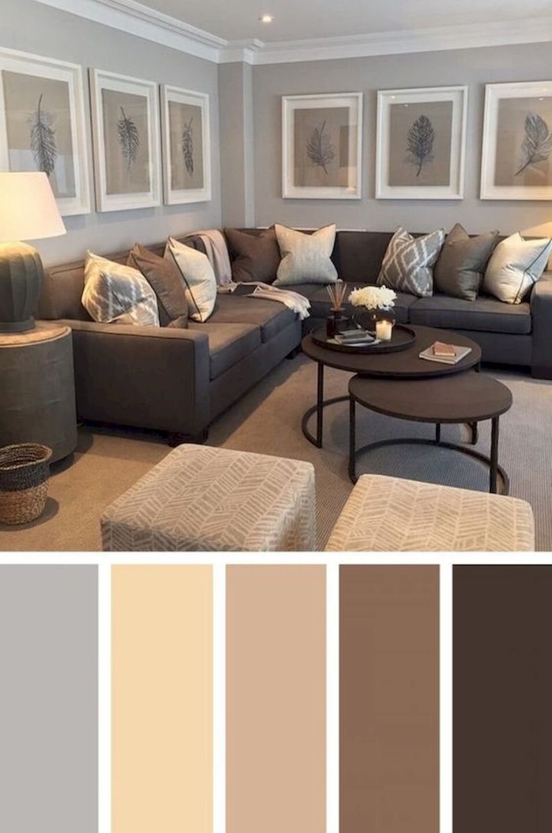 Интерьер в сочетании с персиковыми стенами