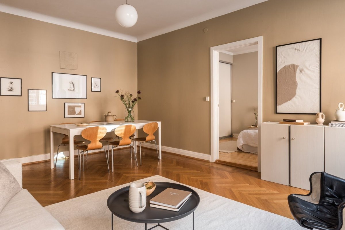 Кремовый цвет стен