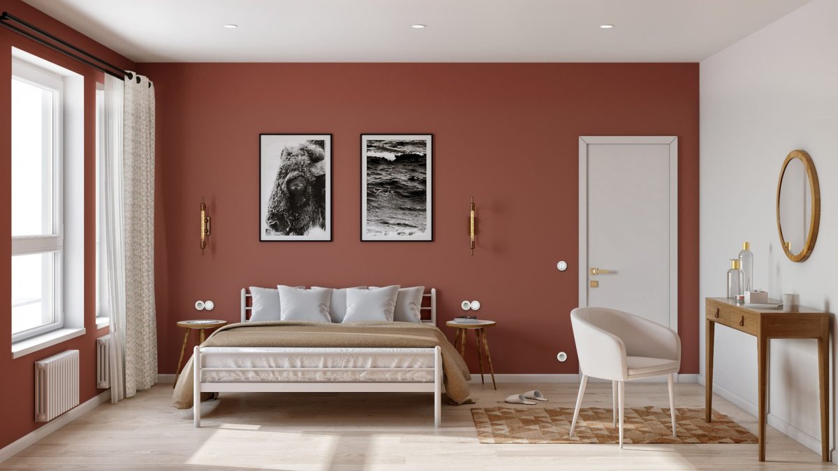 Терракотовая краска для стен