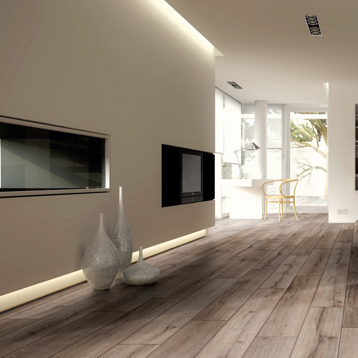 Ламинат серый Манхеттен