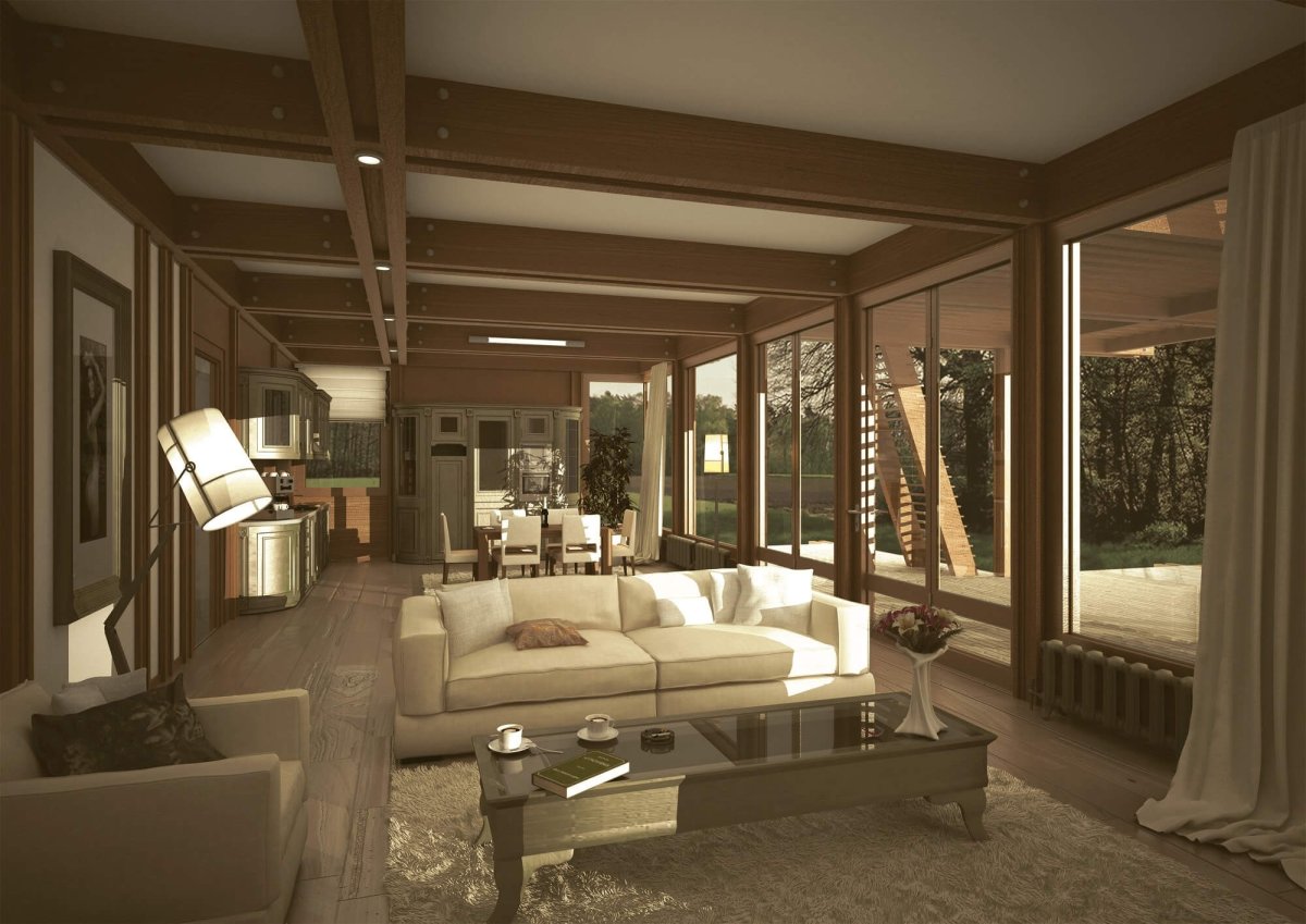 Фахверк дизайн интерьера