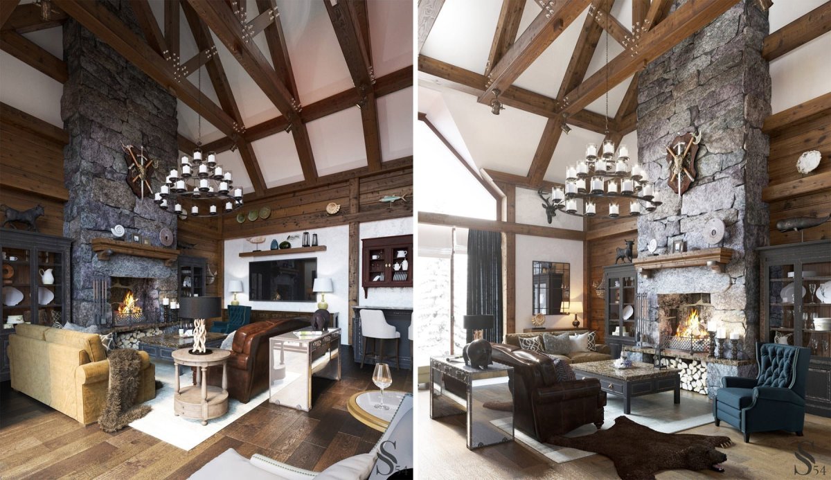 Комната в стиле фахверк