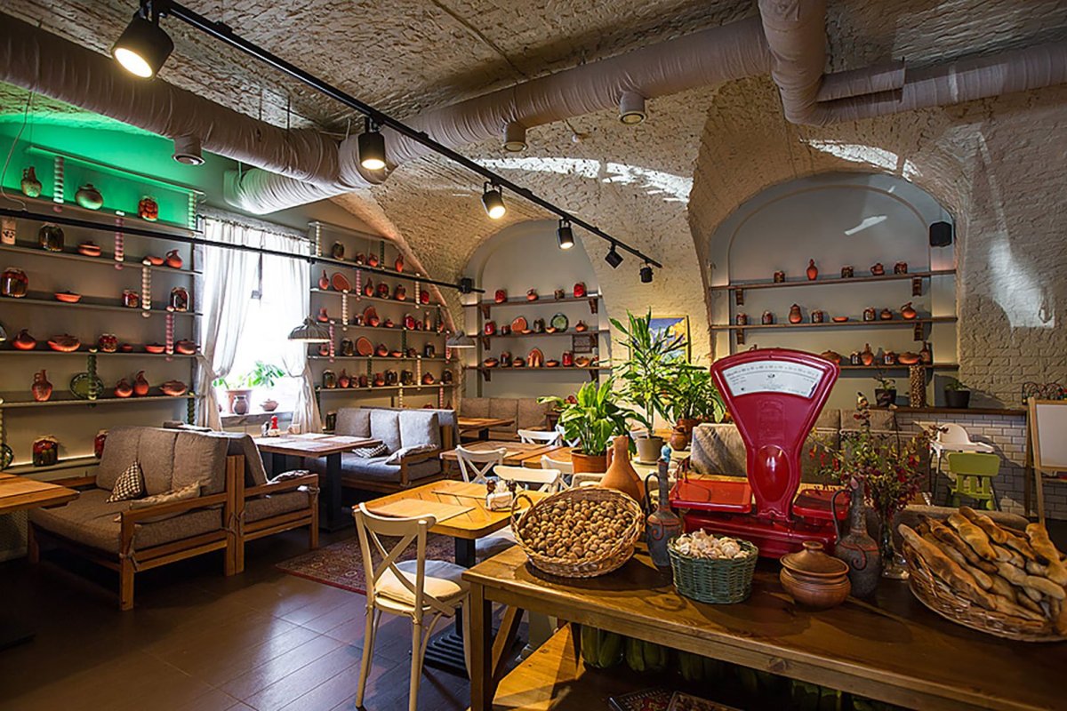 Грузия национальный интерьер кафе