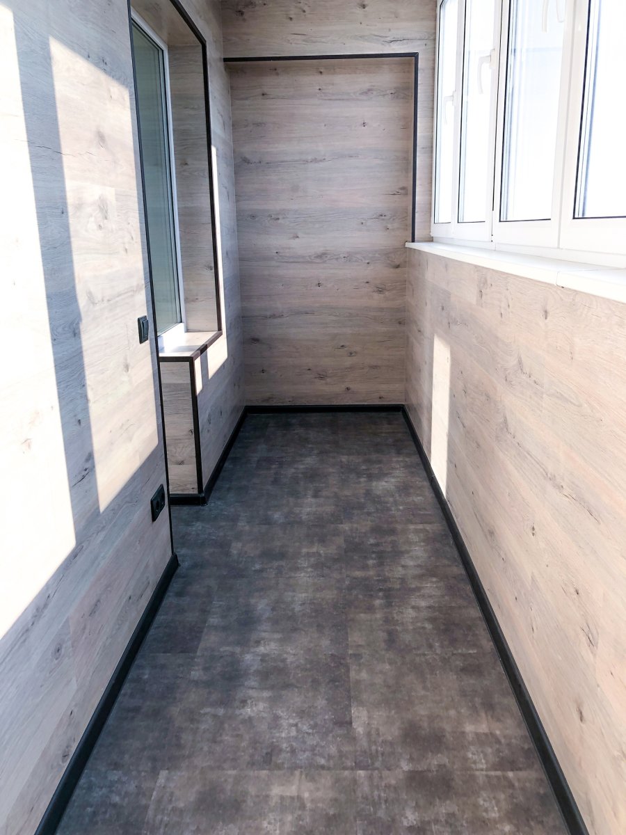 Внутренняя отделка балкона ламинатом