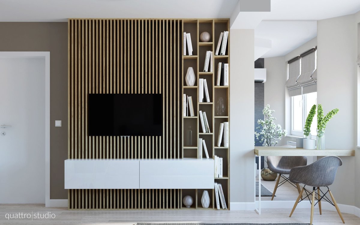 Реечная перегородка для зонирования