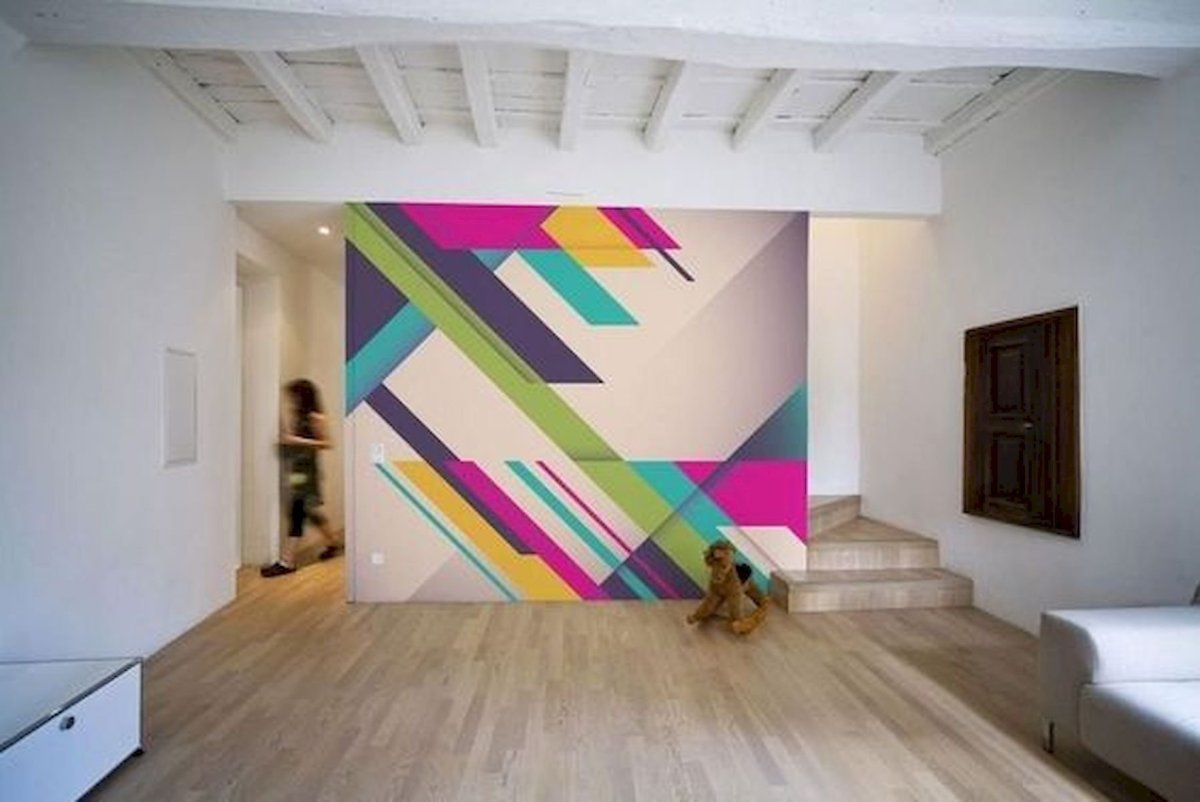 Абстракция на стене в квартире (35 фото)