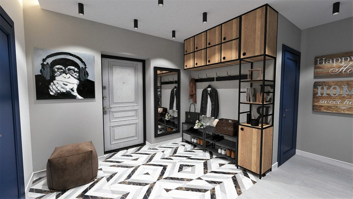 Прихожая в маленький коридор