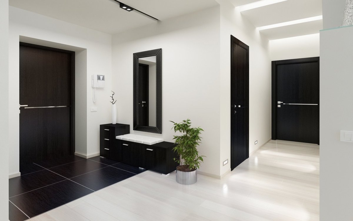 Тёмный плинтус на Светлом полу