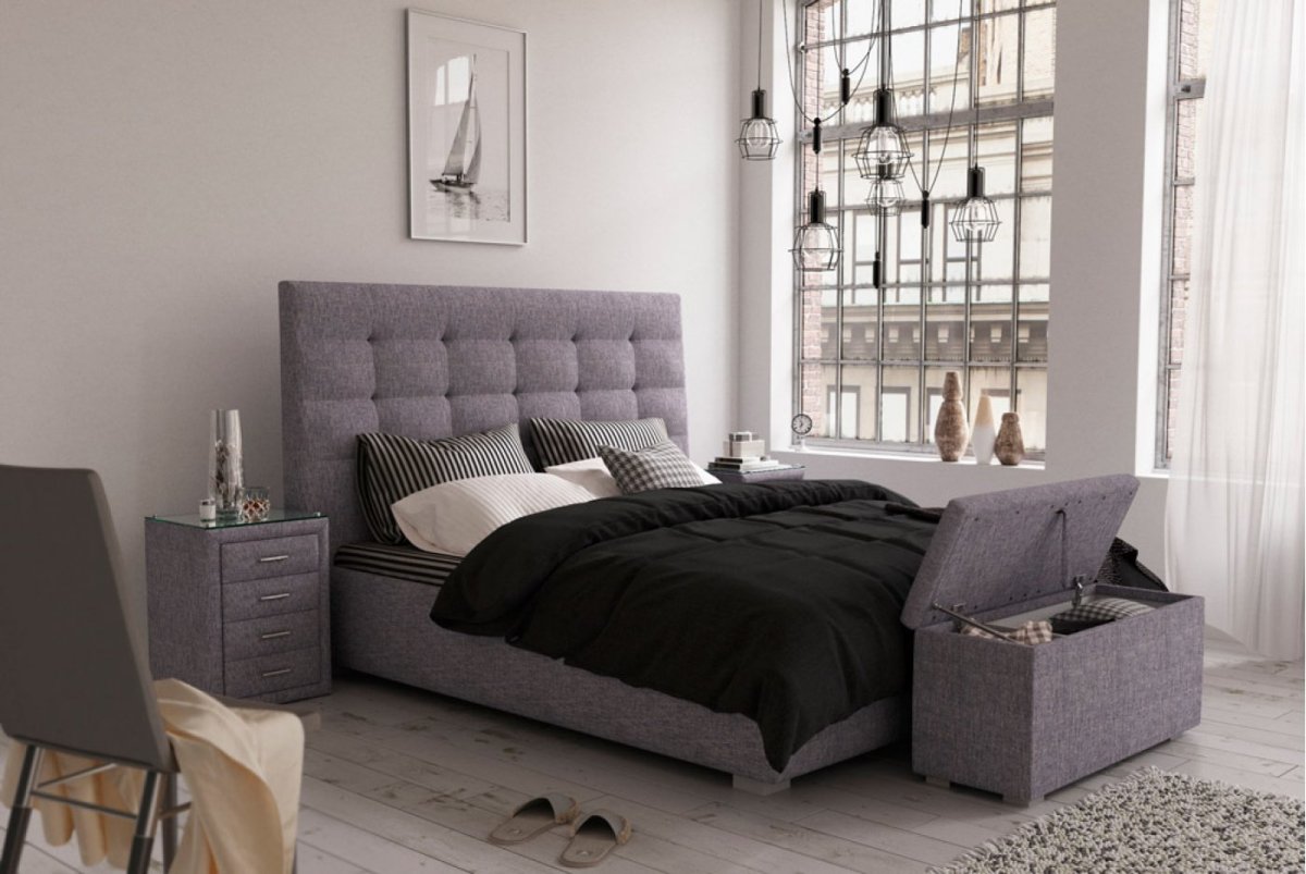 Бело серая спальня в современном стиле