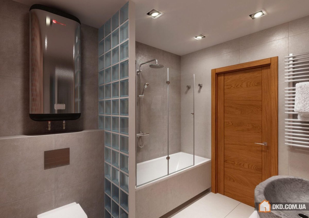 Ванная комната с перегородкой