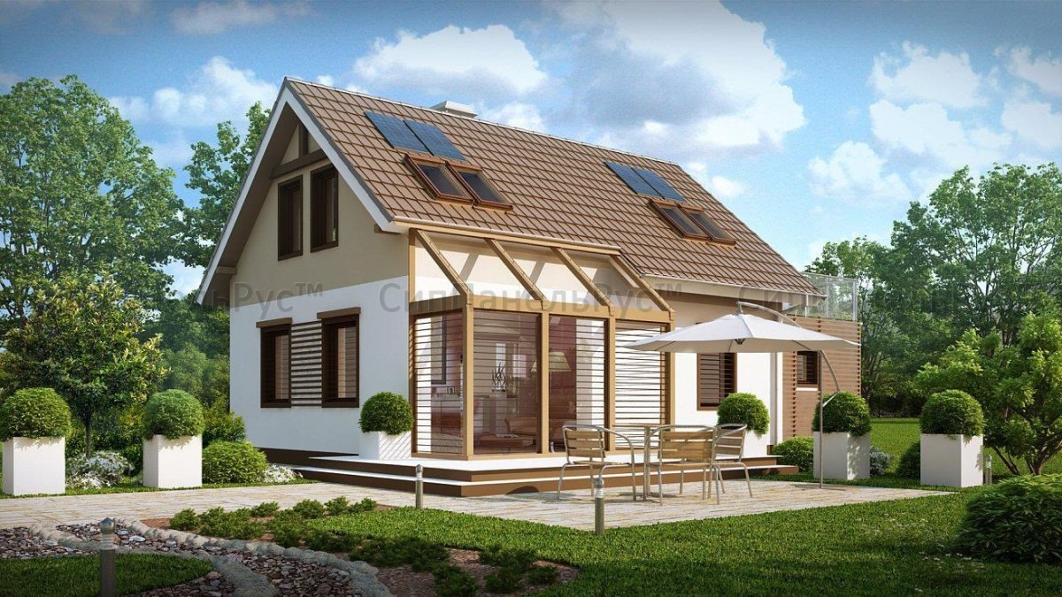 Дом с мансардой одноэтажный z500