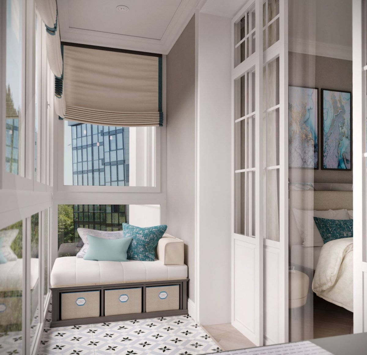 Балкон в стиле Неоклассика