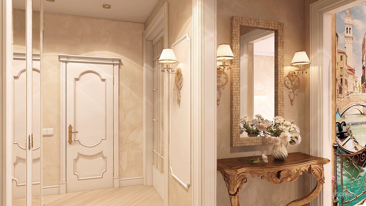 Интерьер узкой прихожей