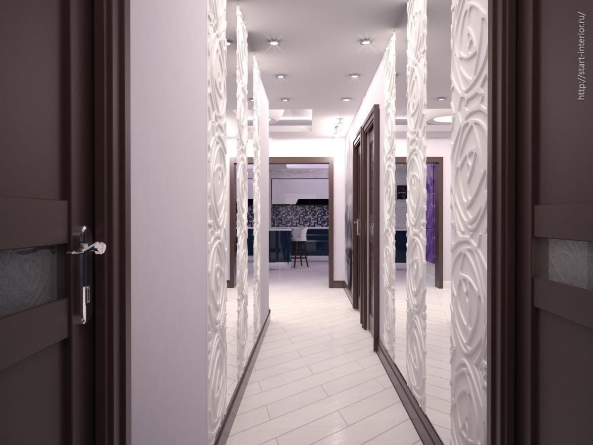 Визуальное расширение узкого коридора