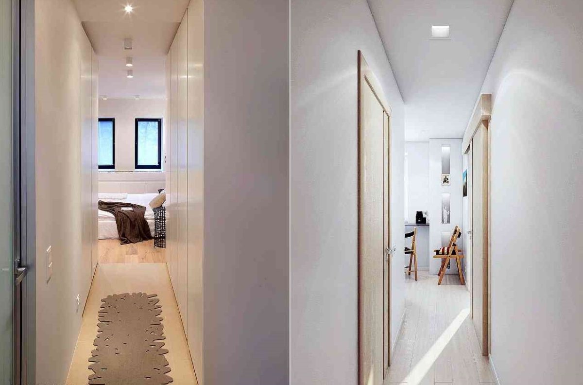 Бежевый коридор интерьер