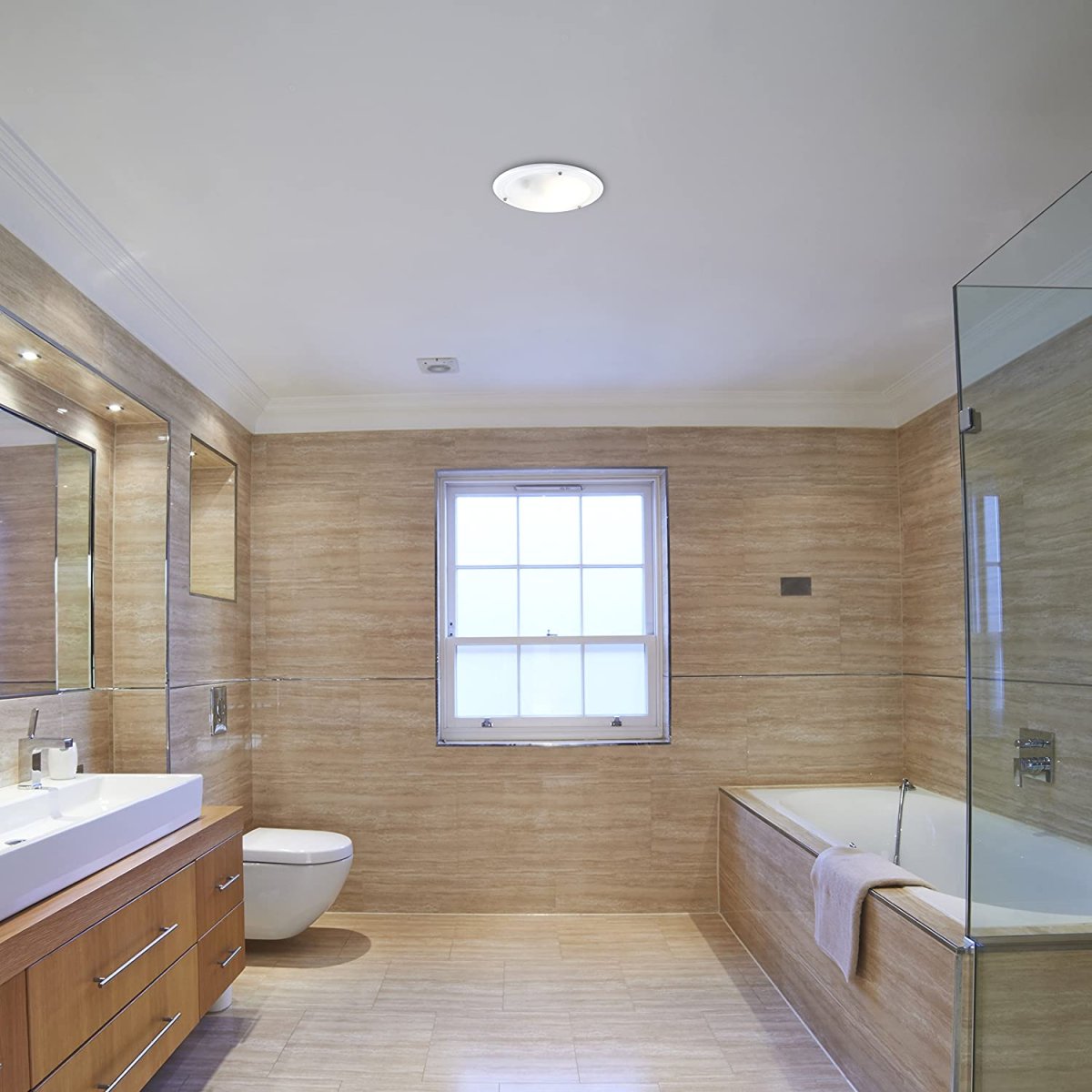 Современные решения для потолков в ванной