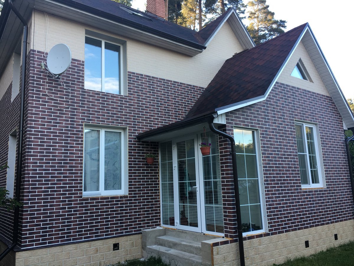 Клинкерные термопанели фасад комбинация