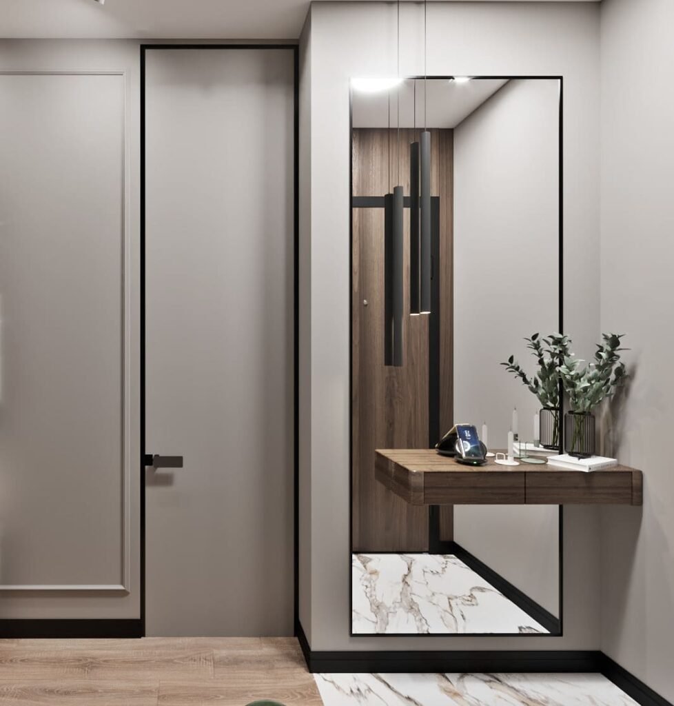 Шкаф в прихожую до потолка