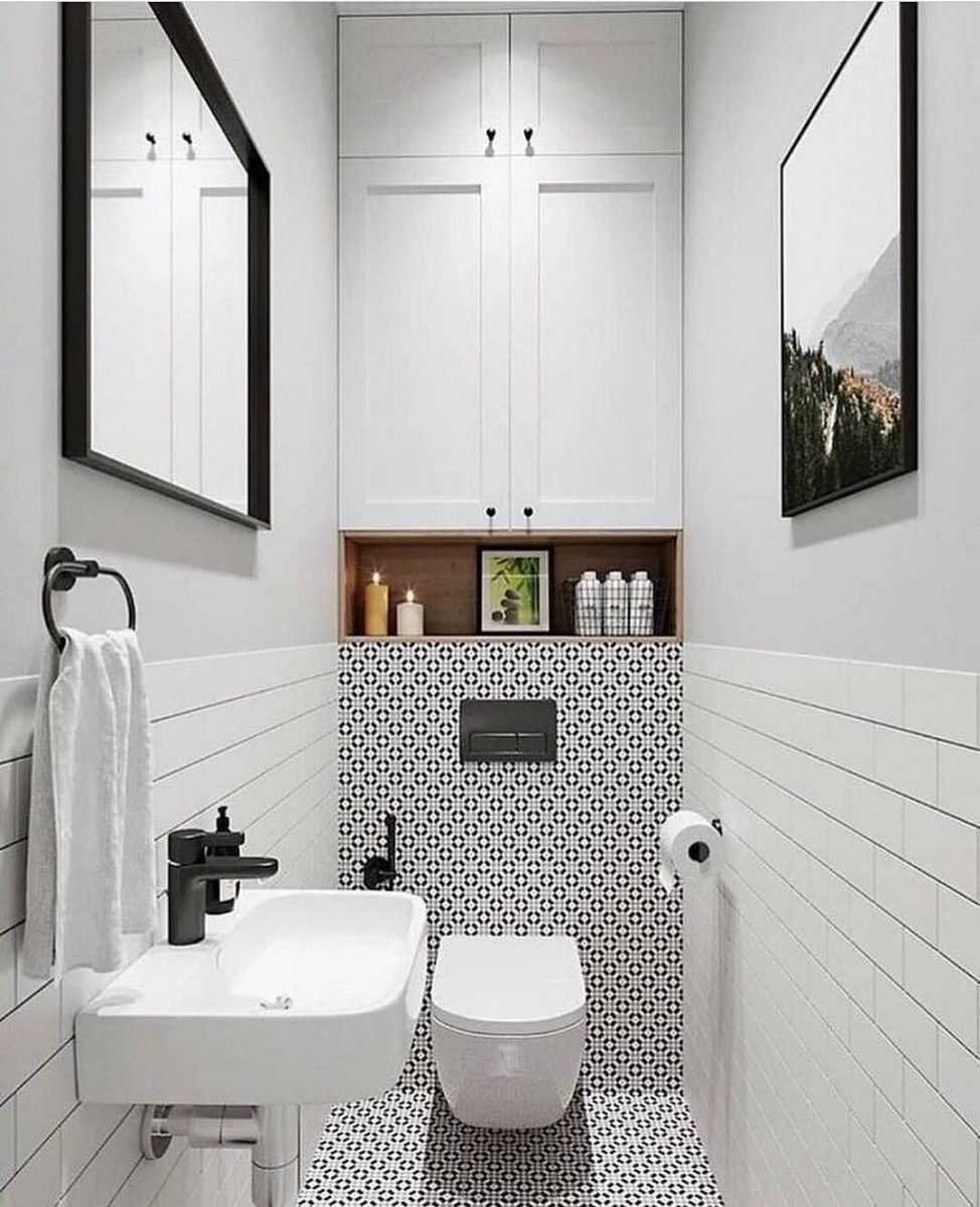 Дизайн маленького туалета: правила оформления и 100 красивых фото
