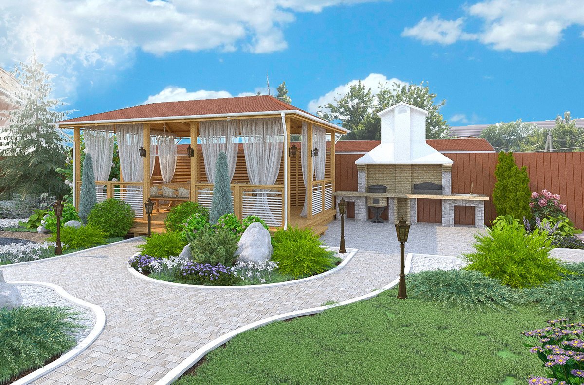 Ландшафт двора