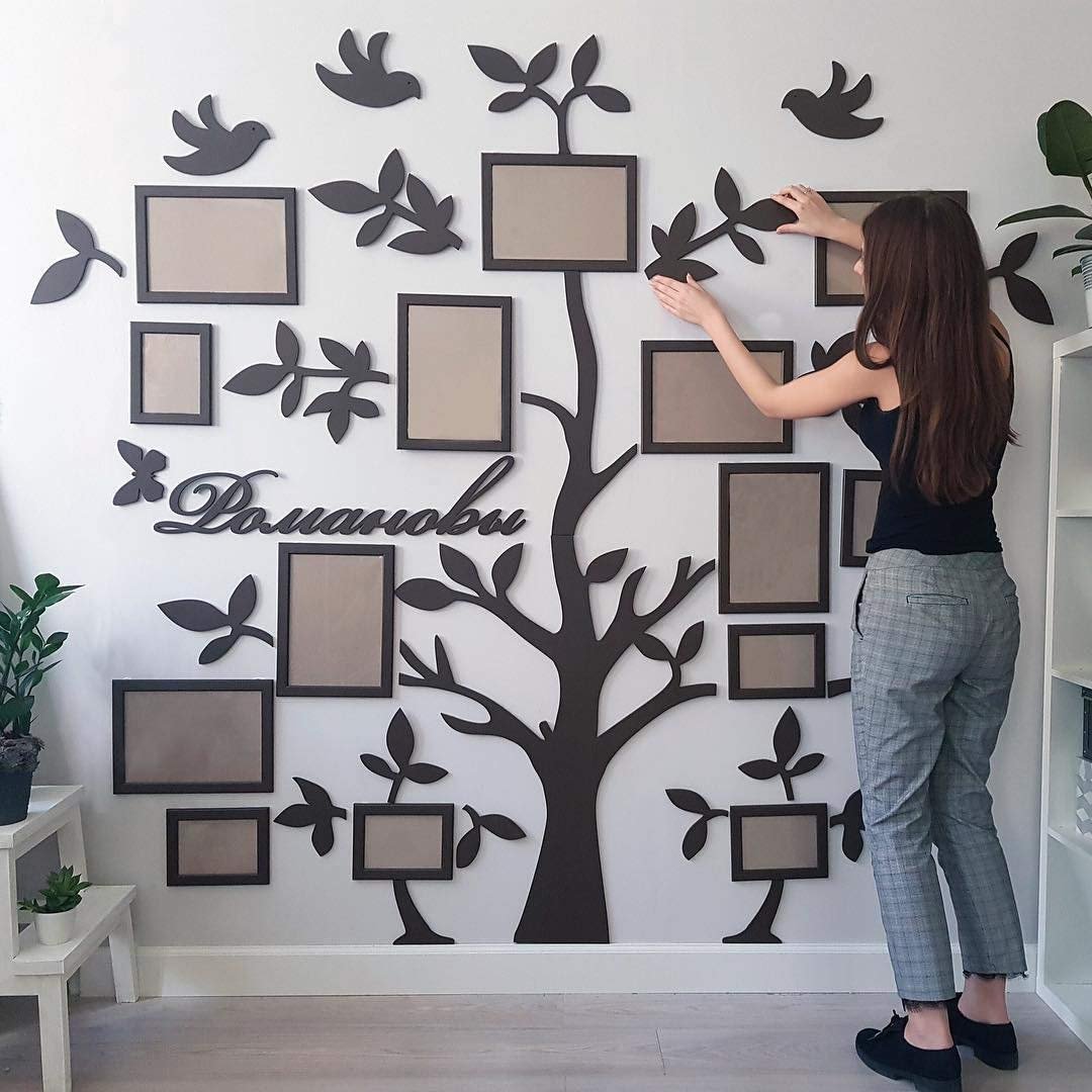 Семейное дерево на стену с фоторамками в Иваново