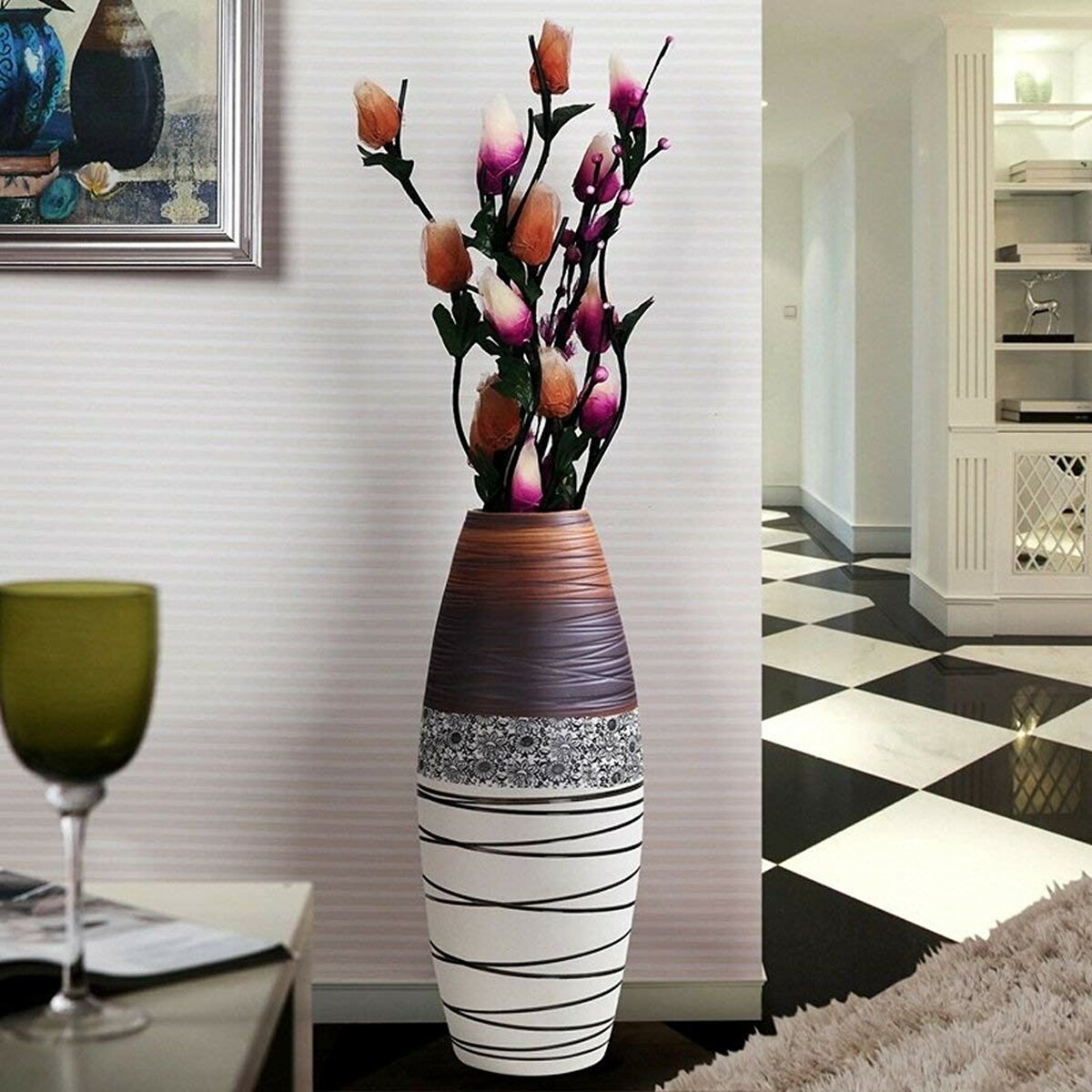 Напольные вазы купить в интернет магазине 7ЦВЕТОВ-Декор по выгодным ценам с доставкой
